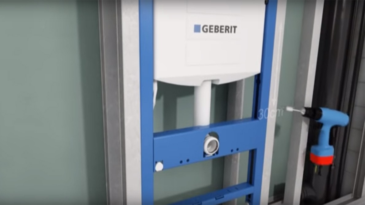 Drywall installation Geberit Duofix UP320. 